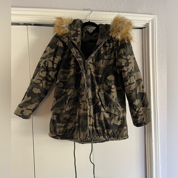 Brave Soul London size 12 Camo Jacket - Picture 1 of 5